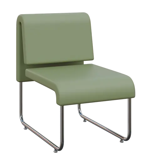 FLEXI LOUNGE, židle, ekokůže zelená